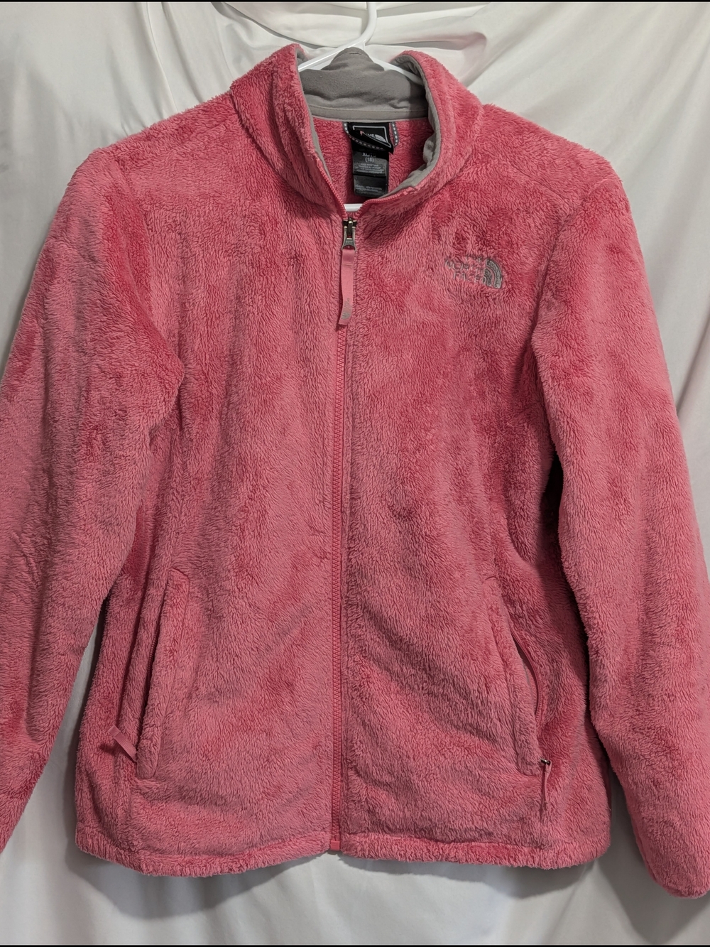 The North Face Pink Plush Full-Zip Kids Jacket